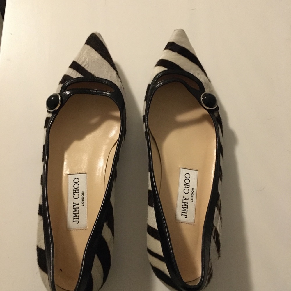 Jimmy Choo, zebra ballet flats